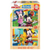 Drevené puzzle Mickey & Minnie Disney Educa 2x16 dielov