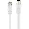 Kábel anténny, koax F-konektor/TV M/M 1.5m, 75 Ohm,