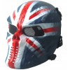 Airsoft - Maska taktická lebka Anglicko vlajka paintball Asg (Airsoft - Maska taktická lebka Anglicko vlajka paintball Asg)