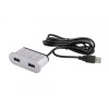Asa Elektrická zásuvka USB nabíjačka Oval / Nerez