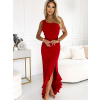 Luxusné dámske červené dlhé šaty 317-4 , ZVOĽTE VEĽKOSŤ OBLEČENIA S