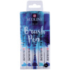 Sada akvarelových pier Ecoline - Blue (Akvarelové perá Talens Ecoline X5 - sada 5 ks )