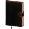 Diár Flip týždenný A5 14,3x20,5cm - čierno/červený 2026
