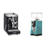 La Pavoni Mini Cellini, black + Eureka Mignon Specialita, CR tiffany blue