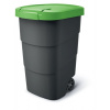 PROSPERPLAST WHEELER antracit so zeleným vekom 95l