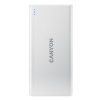 Canyon CNE-CPB1006W Powerbank, Li-pol, 10.000 mAh, 2 x USB výstup, 2 x USB vstup (1xUSB-C), LED inikácia, biela