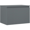 Mexen Rivel kúpeľňová skrinka pod umývadlo 70 cm s doskou, 1 zásuvka, ryhovaný, grafit mat - 91A20-07047-1-BFC66