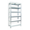 Pozinkovaný regál Biedrax 35 x 90 x 180 cm - 6 políc biele lamino 12mm