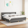 zahrada-XL Boxspring posteľ s matracom tmavosivá 180x200 cm látka 3130450