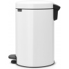 Odpadkový kôš s pedálom NewIcon s kovovým vedierkom 12 l biely