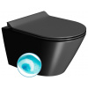 GSI KUBE X COLOR KUBE X závesná WC misa, Swirlflush, 36x50cm, čierna dual-mat 941626