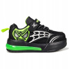 Svietiace chlapčenské tenisky Na Suchý Zips Spider s LED diódami Kožené 30