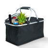 Termo skladací nákupný košík - 49 x 28 x 25 cm - 21 L - čierny