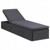Záhradné lehátko - Vidaxl Deckchair z Polysttan, čierny a arašid (Vidaxl Deckchair z Polysttan, čierny a arašid)