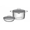 G21 Súprava riadu Gourmet Miracle s cedníkom, 4 kusy, nerezová oceľ/reblon, 6352113