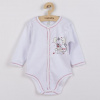 NEW BABY Dojčenské celorozopínacie body New Baby Mouse biele - 56