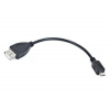 OEM Kábel USB GEMBIRD 2.0 A-Micro B, OTG, 15 cm (F/M, pre tablet a smartfón) A-OTG-AFBM-03 Gembird