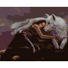ZUTY Maľovanie podľa čísel - POD OCHRANOU VLKA Rámovanie: vypnuté plátno na rám, Rozmer: 40x50 cm