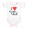 Body krátky rukáv Baby Nellys, I love mom & dad 74 (6-9m)