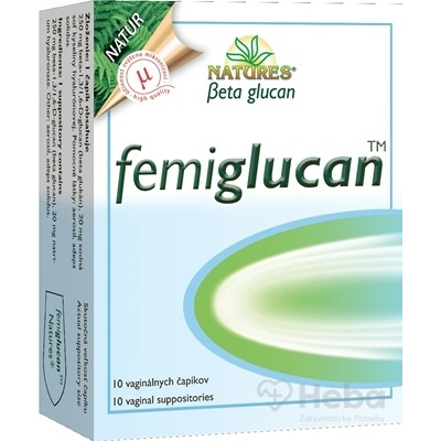 NATURES Femiglucan vaginálne čapíky 1x10 ks