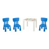 IKEA Lack Table Huslia + Mammut 3 stoličky (IKEA Lack Table Huslia + Mammut 3 stoličky)