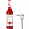 Barmanský sirup na nápoje MONIN Cranberry ŻURAWINA 700 ml + Pumpička