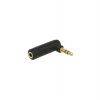Delock audio adaptér stereo jack 3,5 mm 3 pin samec na samici pravoúhlou (65364)