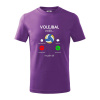 Volejbal volá - Tričko detské bavlnené - 134 cm/8 rokov ( Fialová )