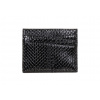 Karl Lagerfeld dámske púzdro na karty čierne lesklé
