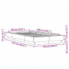 vidaXL Posteľný rám betónový sivý 90x200 cm borovicový masív - Sivá - 41696-183211