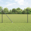 zahrada-XL Plot s stĺpmi Sivá 1 x 10 m Ocel potiahnutá PVC 3353199