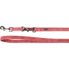 Flamingo Training Leash Delu Red - odnímateľné vodítko pre psa, vyrobené z ekokože, červené, 205 cm