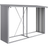 Biohort Stojan na drevo WoodStock 300 strieborný, 300,7 x 102 x 199 cm