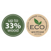 Kvetináč Prosperplast FURU SQUARE LOW ECO WOOD 30 cm naturo