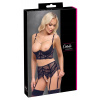 Cottelli TAKE ME Lingerie Set (Fialová), súprava s podväzkovým pásom 90B/XL