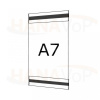 Plastová kapsa A7 na výšku typ C 2x magnet - PVC kapsa A7V - 2x magnet - 1 ks
