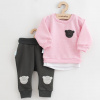 Dojčenská súprava tričko a tepláčky New Baby Brave Bear ABS sivá Farba: Ružová, Veľkosť: 62 (3-6m)