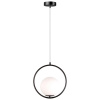 Stropná lampa visiaca sklenená guľa z bieleho zlata G110-1W BLACK WHITE