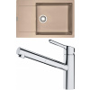 Set Franke G194 (dřez MRG 611-78 BB Pískový melír + baterie FC 3055.031 ORBIT Chrom) 114.0650.625