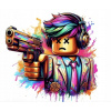CUKROVÁ TLAČ jedlý obrázok na tortu Cukrová hmota Roblox Hra Man Face 4 + MENO
