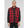 Urban Classics Pánska vesta Lumber Vest Farba: Red/Black, Veľkosť: 5XL
