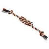Valec JUMBO HipHop bavlnený s 2 knôtmi, šedá, tm.šedá, oranžová 38cm, 100g