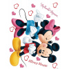 AG Design Dekoračné samolepky Disney Minnie& Mickey Mouse srdiečka