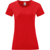 Fruit of the Loom Tričko Lady-Fit Iconic 150 T, krátký rukáv, dámské COT16143200400-red Červená XS