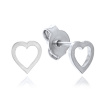 MINET JMG0183WSE00 - Náušnice z bieleho zlata so srdiečkami Au 585/1000 0,80g