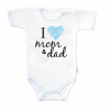 Body krátky rukáv Baby Nellys, I love mom & dad, kluk, veľ. 86 74 (6-9m)