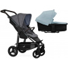 TFK Mono4 2v1 Premium Grey Combi carrycot + Seat unit Nenafukovacie kolesá (s výplňou) Hlboká vanička Blue Dual Color