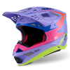 přilba SUPERTECH S-M10 edice JETT LAWRENCE R01, ALPINESTARS (fialová/růžová fluo/žlutá fluo) 2026 XS (obvod 53 - 54 cm)
