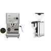 Profitec GO, brushed stainless steel + Rocket Espresso GIANNINO, chrome/black