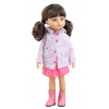 Realistická panenka Carol v růžovo-bílém kabátku od f. Paola Reina ze Španělska (Las Amigas -32 cm )